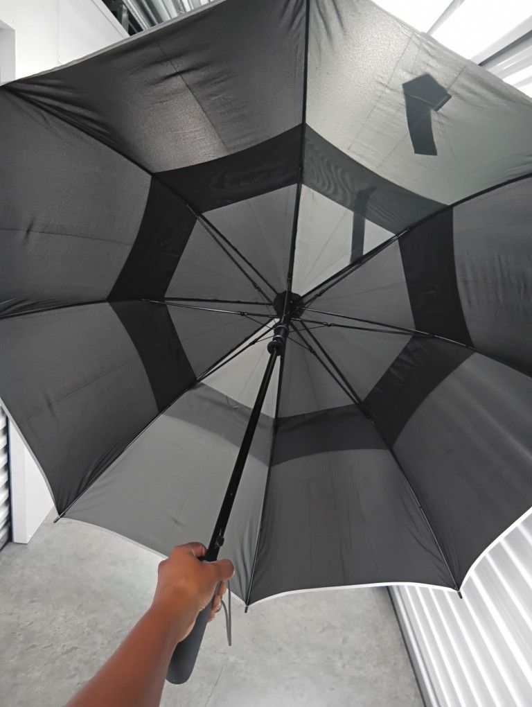 Large Gray And black Umbrella