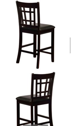 4 Wood Counter Chair Black & Expresso