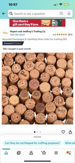 Recycled Champagne & Sparkling Wine Corks For Crafting (50)