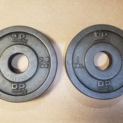 DP Cast Iron Weight Plates Two 2.2 Lbs