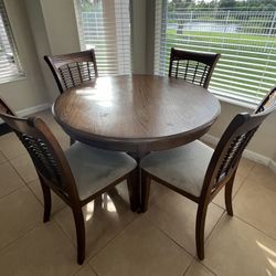 Wooden Dinette Table And 4 Chairs! 