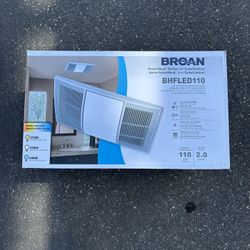 Broan PowerHeat 2.0-Sone 110-CFM White Lighted Bathroom Fan/Heater 
