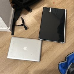 Apple Laptop And A Gateway Laptop 