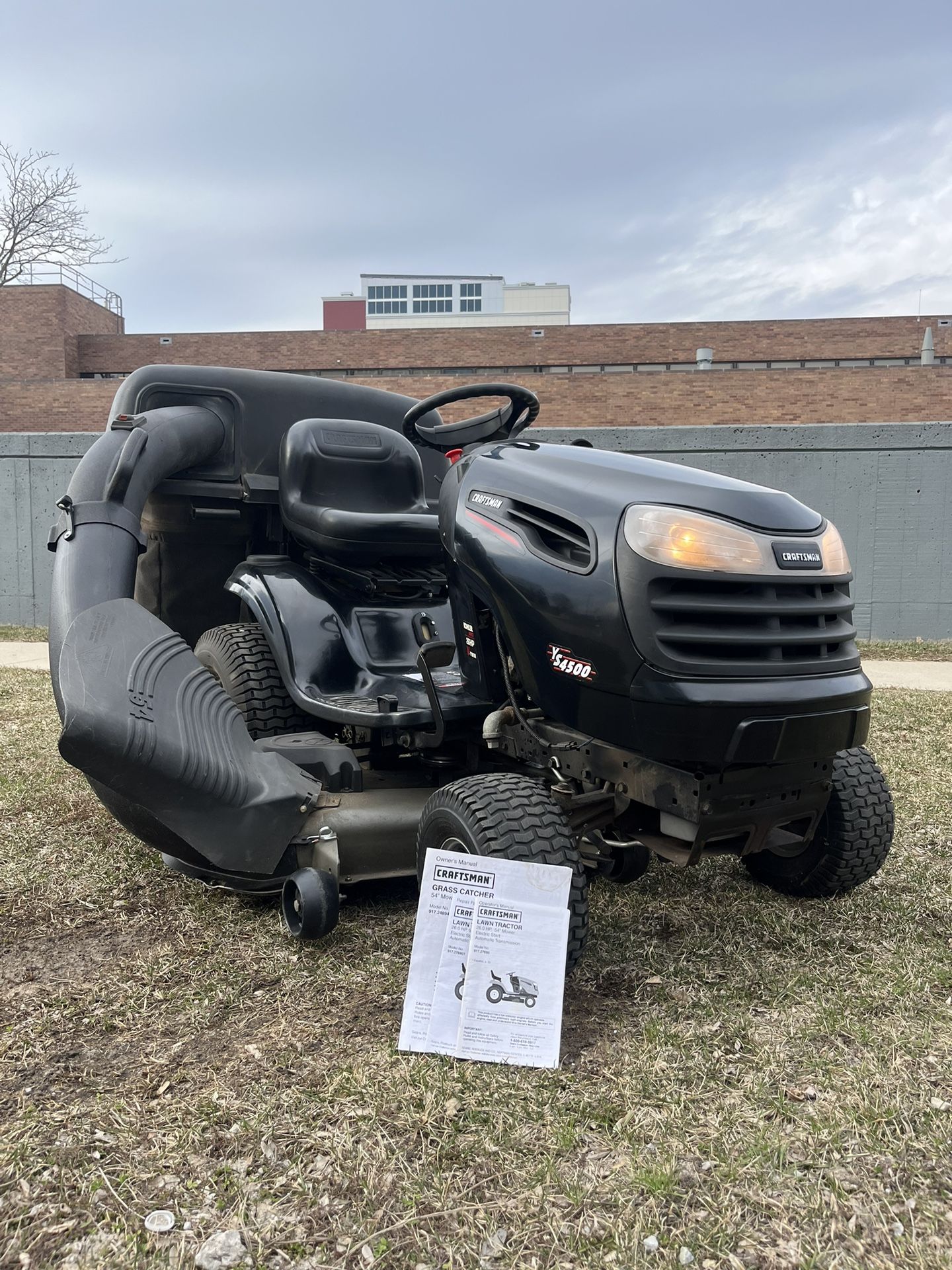 ONE OWNER Craftsman YS4500 Garden Tractor With Triple Bagging System. Machine is in good condition has been parked in the garage since Grandpa died a for Sale in Iowa City IA OfferUp