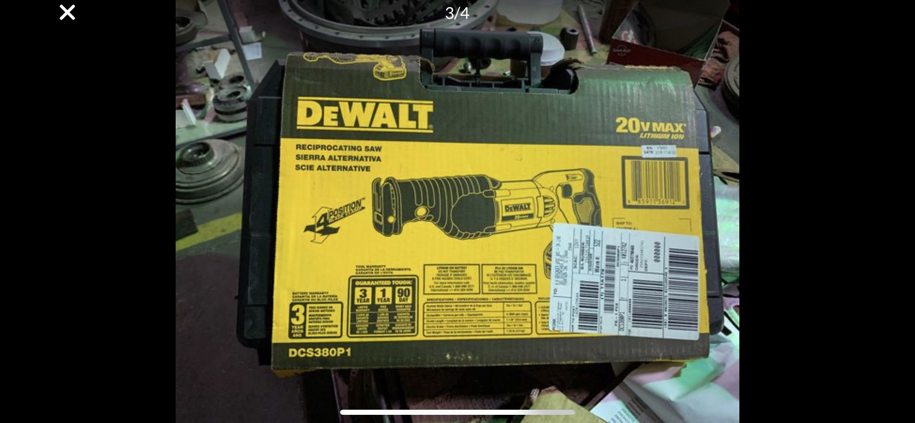 DCS380P1 dewalt ( sawsall) reciprocating saw brand new in box $150