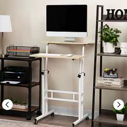 Mind Reader 27.5"- 39" Mobile Adjustable Sit/Stand Desk