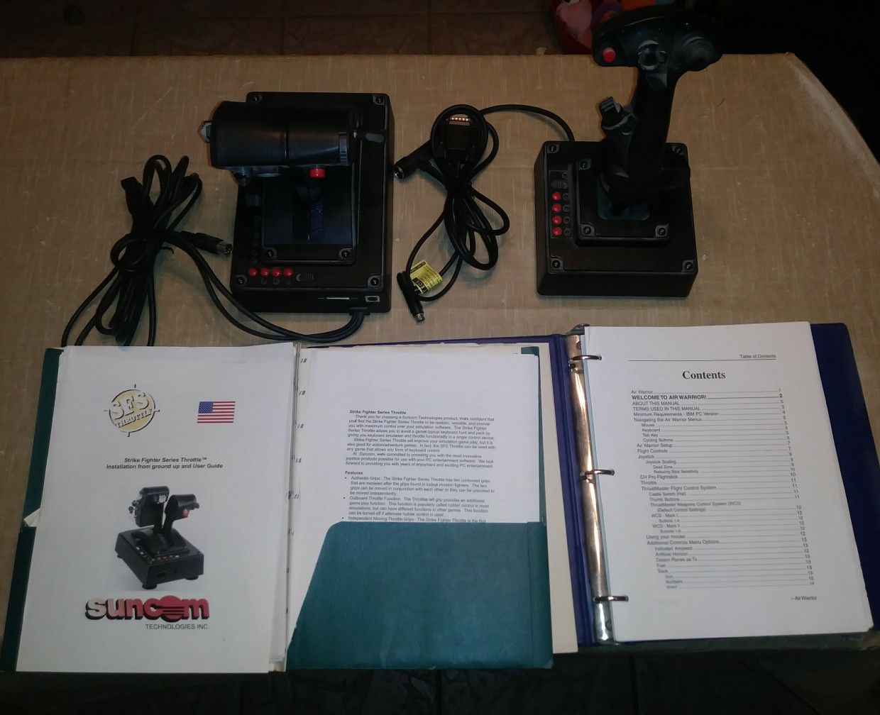 Suncom F-15E Talon Mdl Stick Control & Suncom SFS Throttle Control