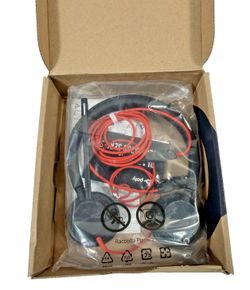 Poly Blackwire 3320 USB-C Wired On-Ear Headband Headset, Boom Mic, Black/Red