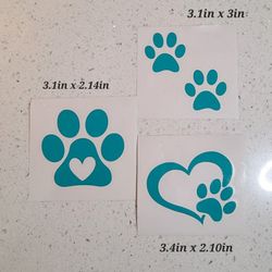 Cat Or Dog Paws Vin Decals 