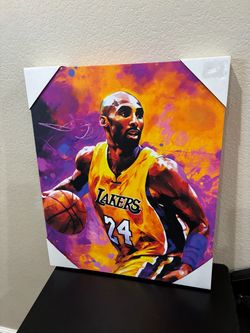 Kobe Bryant Lakers #24 Canvas Wall Art
