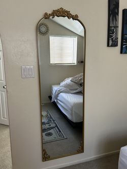Vintage Mirror with Gold Baroque Style Frame
