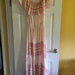 SUMMER OFF-SHOULDER MAXI DRESS BY S.R. FASHION NWT, SIZE L