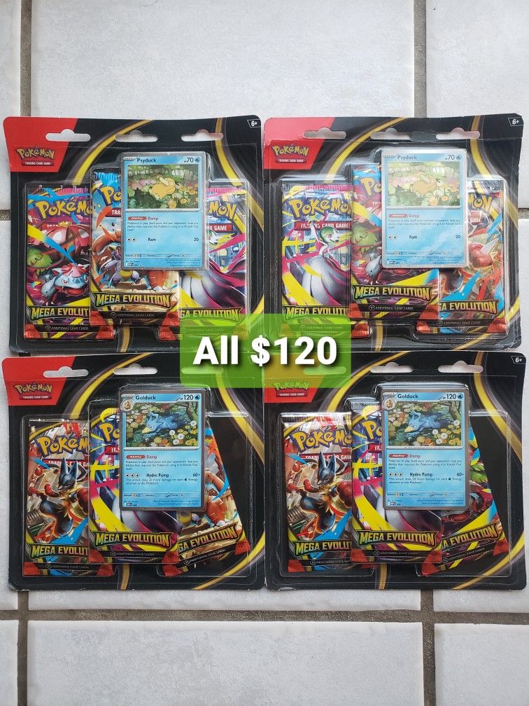 Pokemon Mega Evolution 3 Blister Pack Booster Psyduck