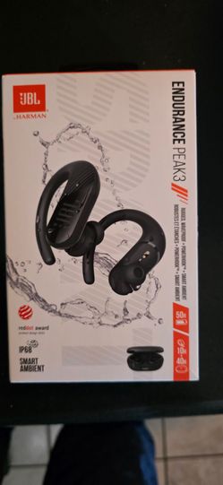 JBL Endurance Peak 3 - Dust and Water Proof (IP68) True Wireless Active Earbuds, JBL Pure Bass Sound, Up to 50 Total Hours of Playback with Speed Char