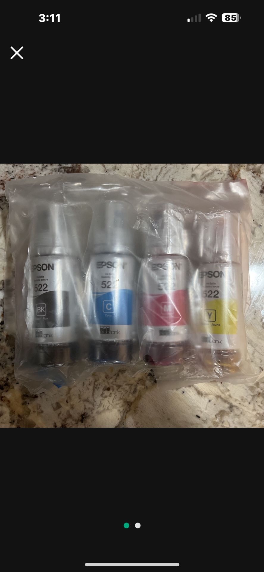 4 Pack Epson 522 Ink Refill