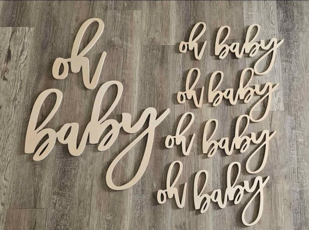 Oh Baby Wood Sign