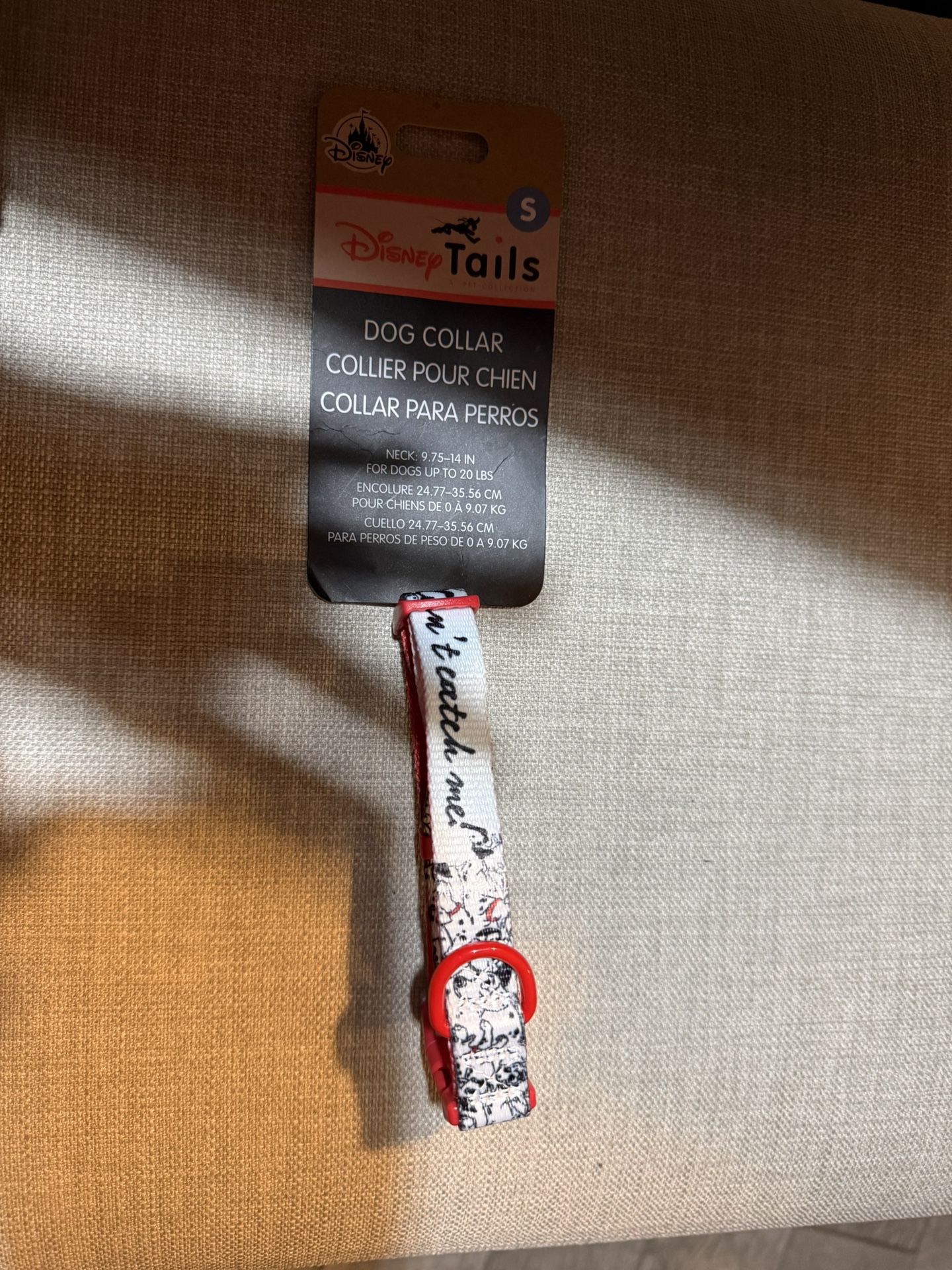 Disney Tails “Can’t Catch Me” 101 Dalmatians Dog Collar- Size S