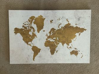 Modern World Map Canvas