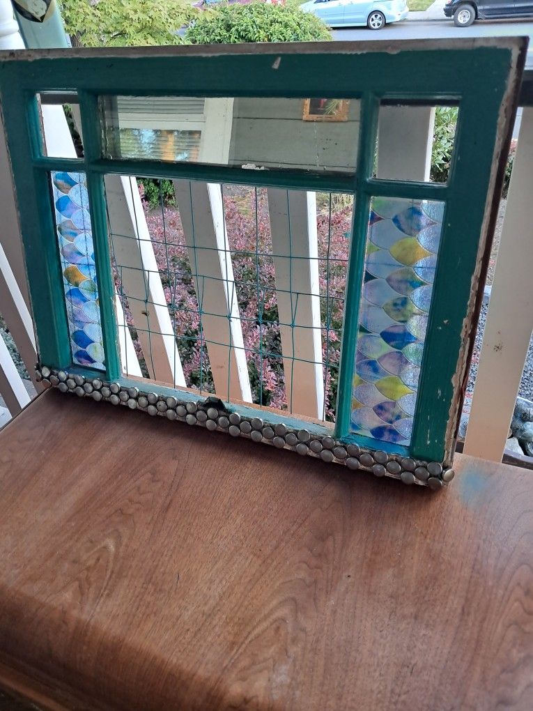 Vintage Window Turned Into Jewelry Hanger
