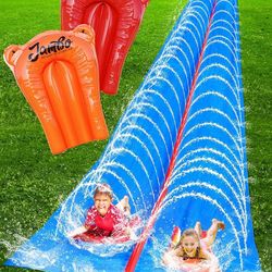 40FT Mega Slip Splash and Slide with 2 Bodyboards 