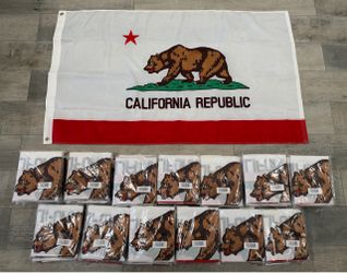 Lot of (65) 3FT x 5FT Nylon CALIFORNIA State CA Flag High Quality Embroidered Double Sided - $4