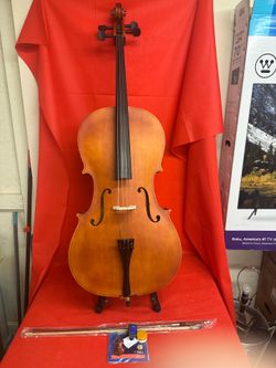 Nice 4/4 Ol Rusty Matte Cello with New Bow, Digital Tuner, Extra Strings, Case $350 Firm