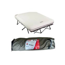 Coleman Camping Cot Air Mattress Pump Combo Folding Camp Cot Air Bed Wheels