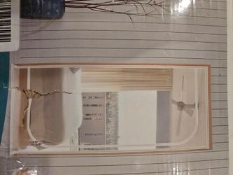 Rectangular Wall Mirror with Wood Frame