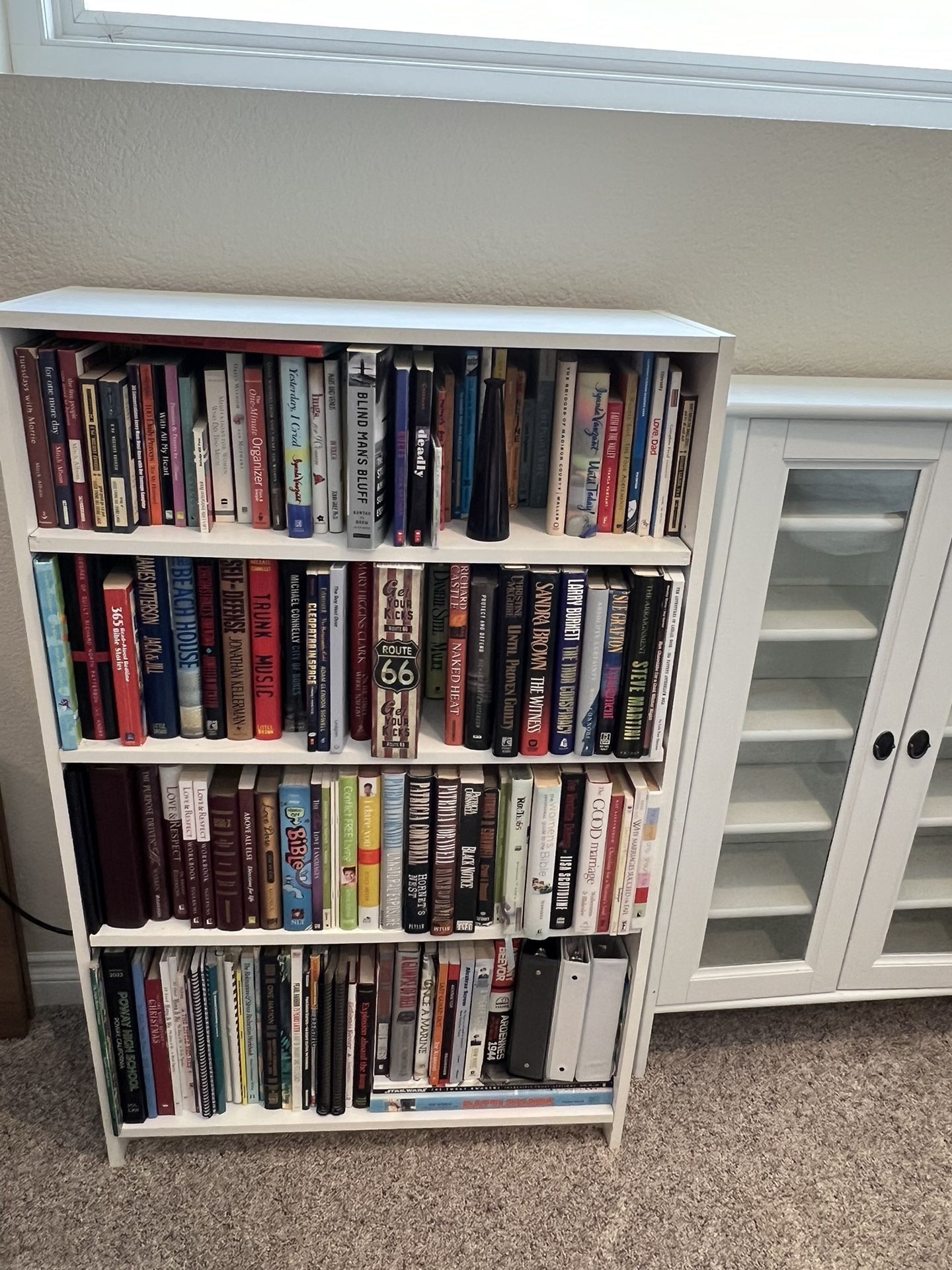 White Book Shelf With Adjustable Shelves 