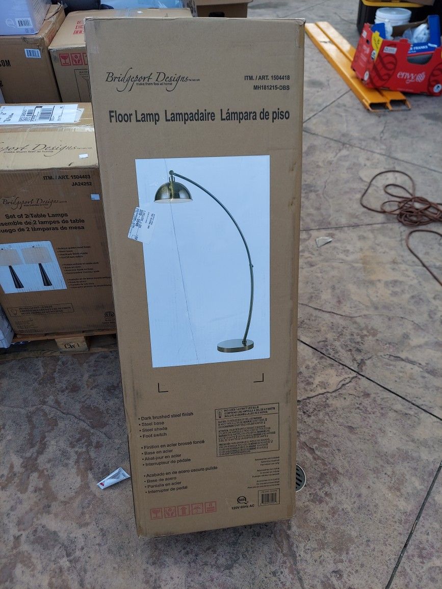 Bridgeport Designs Hudson Chair Side Arc Floor Lamp $100