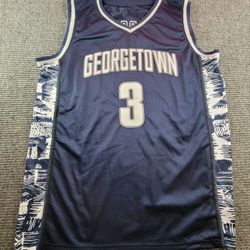 Georgetown Hoyas Mens XL Or 2XL Allen Iverson Blue  Basketball Jersey New