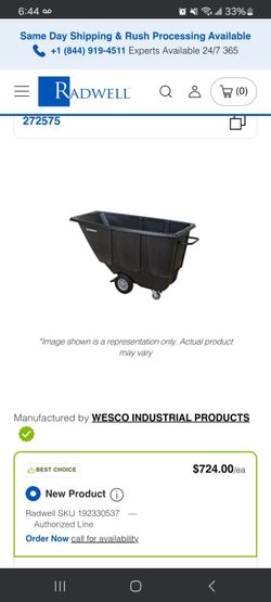 1/2" CU.YD.TILT TRUCK, LIGHT-DUTY, BLACK