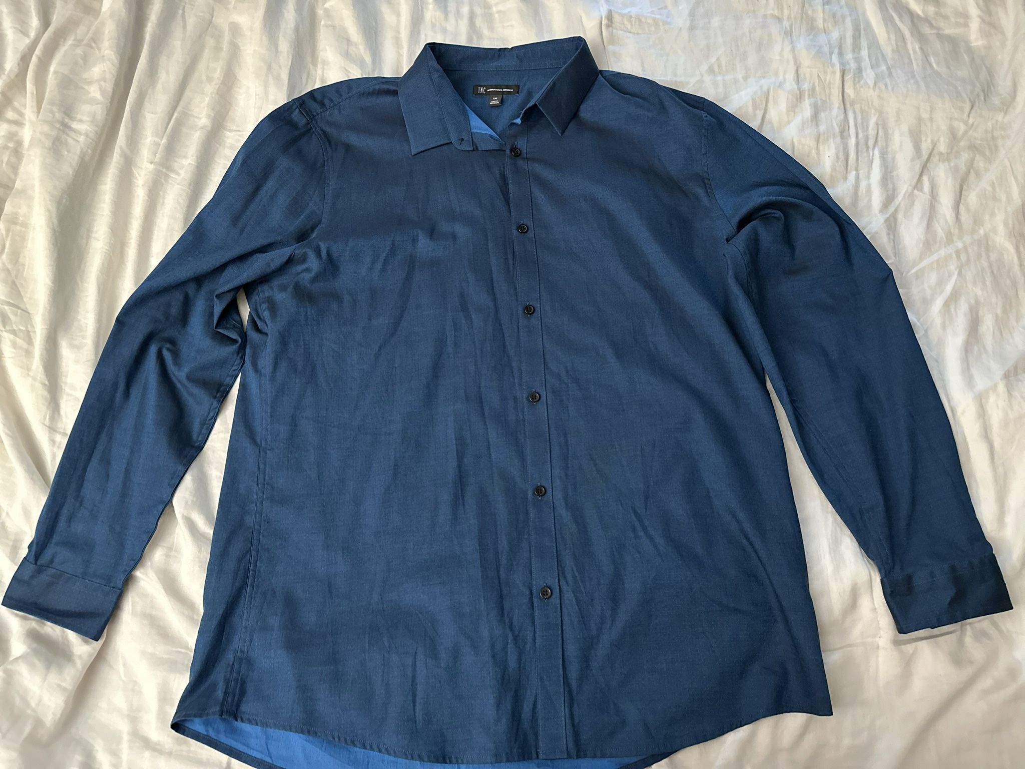 I.N.C Long Sleeve blue Shirt XXL