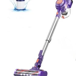 Compact Cordless Handheld Vacuum Cleaner   36” tall. Compact and Lightweight and powerful with a 250W brushless motor and washable HEPA filter.