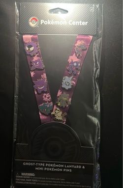Pokémon Center Ghost Type Pokémon Lanyard & Mini Pins