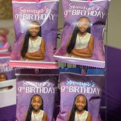 Custom Birthday Chip bags 