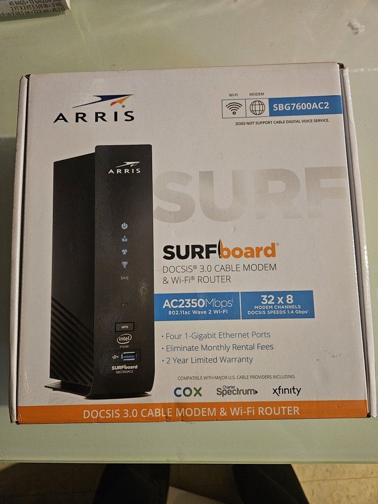 ARRIS INTERNET SURFboard
 3.0 CABLE MODEM
& Wi-Fi ROUTER
AC2350
