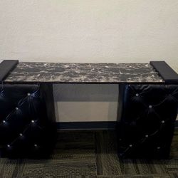 Manicure Table & Velvet Accent Chair