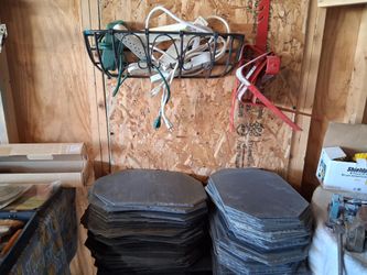 Roofing slate plastic and cords