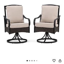 Patio Swivel Chairs Set Of 2