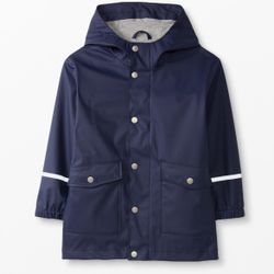 NEW Hanna Andersson waterproof rubber hooded Raincoat