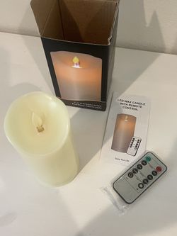 Flawless Pillar Candle 3” X 6” - Flame LED Battery Operated Lights With Unscented Real Wax