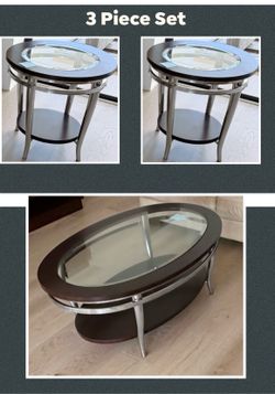 Contemporary Cofee Table & 2 End Table Set Sale