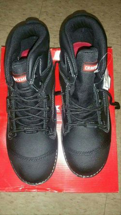 MEN'S WORK BOOTS CRAFTSMAN STEEL TOE WATERPROOF SLIP SIZE 7.5 NEW