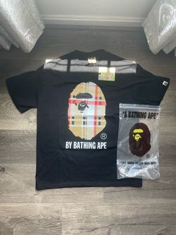 BAPE A Bathing Ape Check by Bathing Tee ‘Black/Beige’