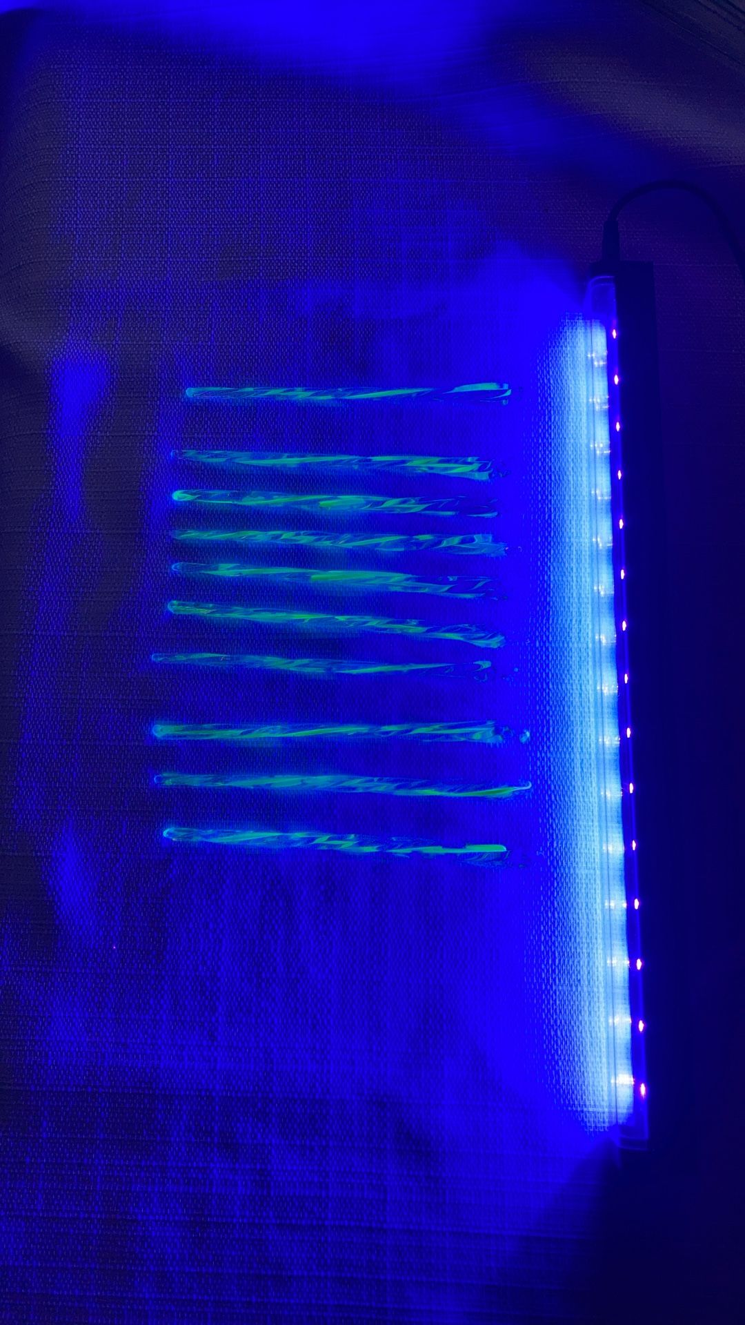 Uranium Glass Tree Ornaments. Rare