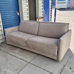 Italian-Made Queen Sleeper Sofa in Light Gray Fabric