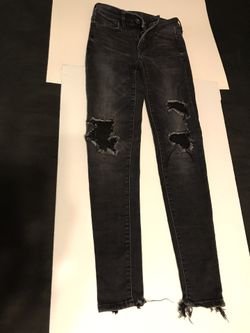 American Eagle Next Level Stretch Jegging Black Pants Size 0 Regular