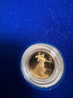 1/10th ounce Gold Eagle in mint box 1989 proof