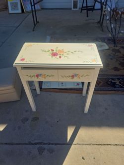 Entry table painted hand mirror three piece set